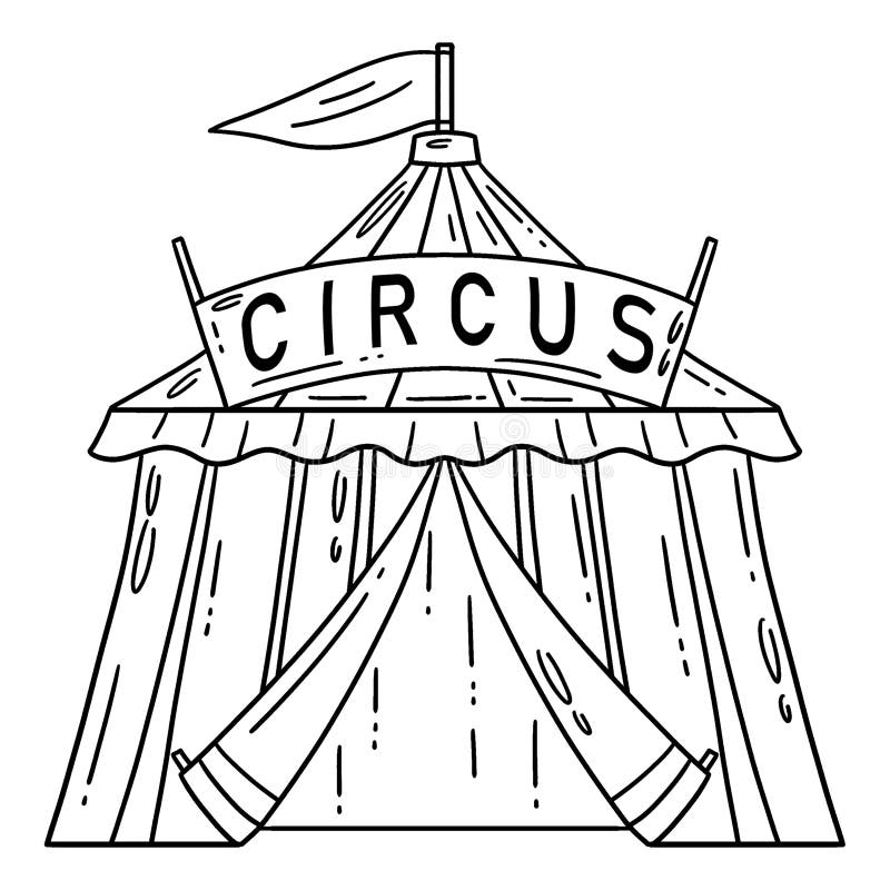 Coloring page tent stock illustrations â coloring page tent stock illustrations vectors clipart