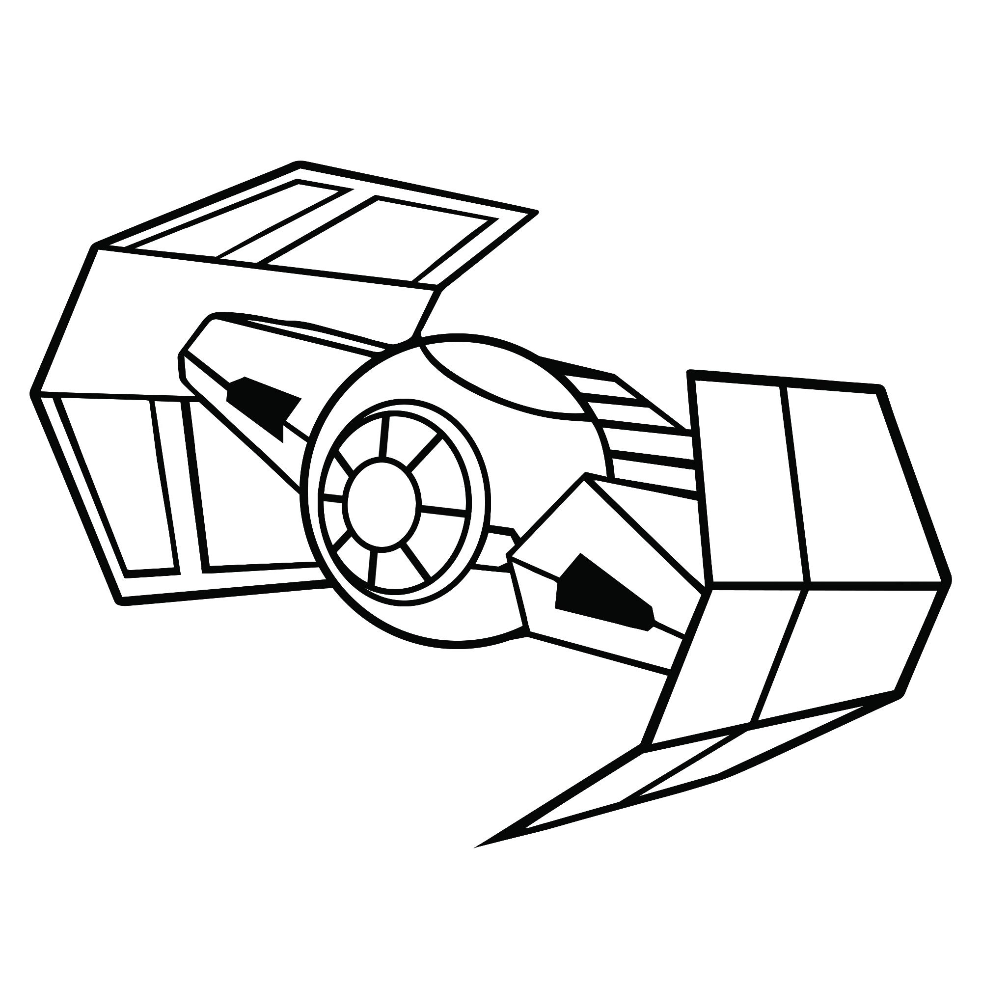Darth vader tie fighter vinyl sticker car decal black automotive