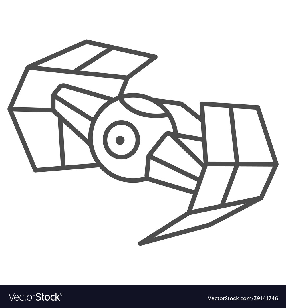 Tie fighter advanced x thin line icon star wars vector image