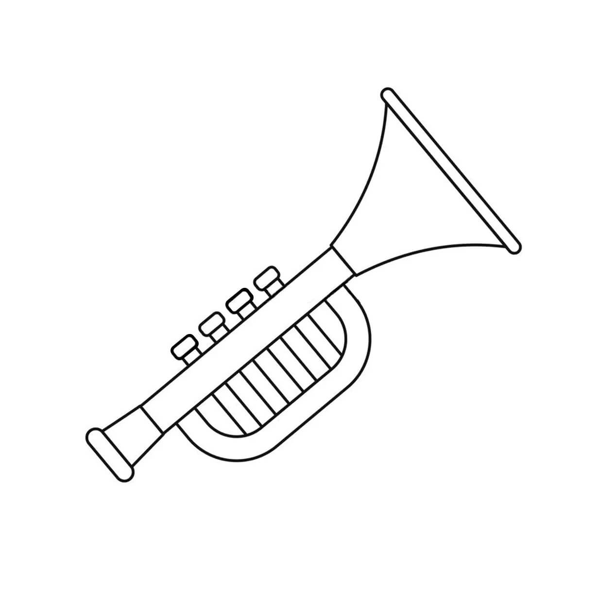 Trumpet coloring pages