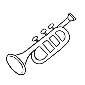 Premium vector musical instrument doodle cartoon kawaii anime coloring page cute illustration clipart