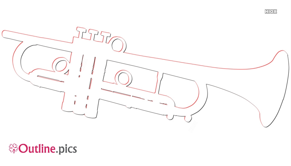 Simple trumpet drawing images pictures