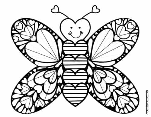 Valentines day coloring pages
