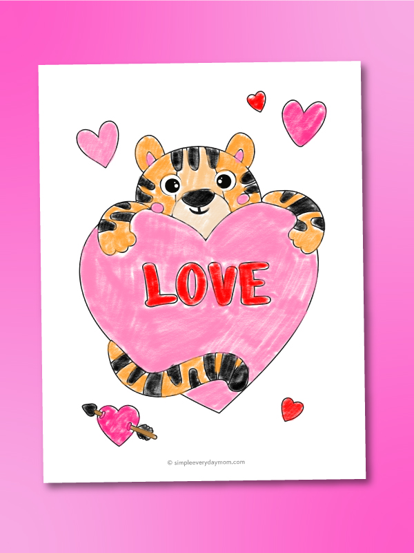Printable valentine coloring pages for kids freebie story