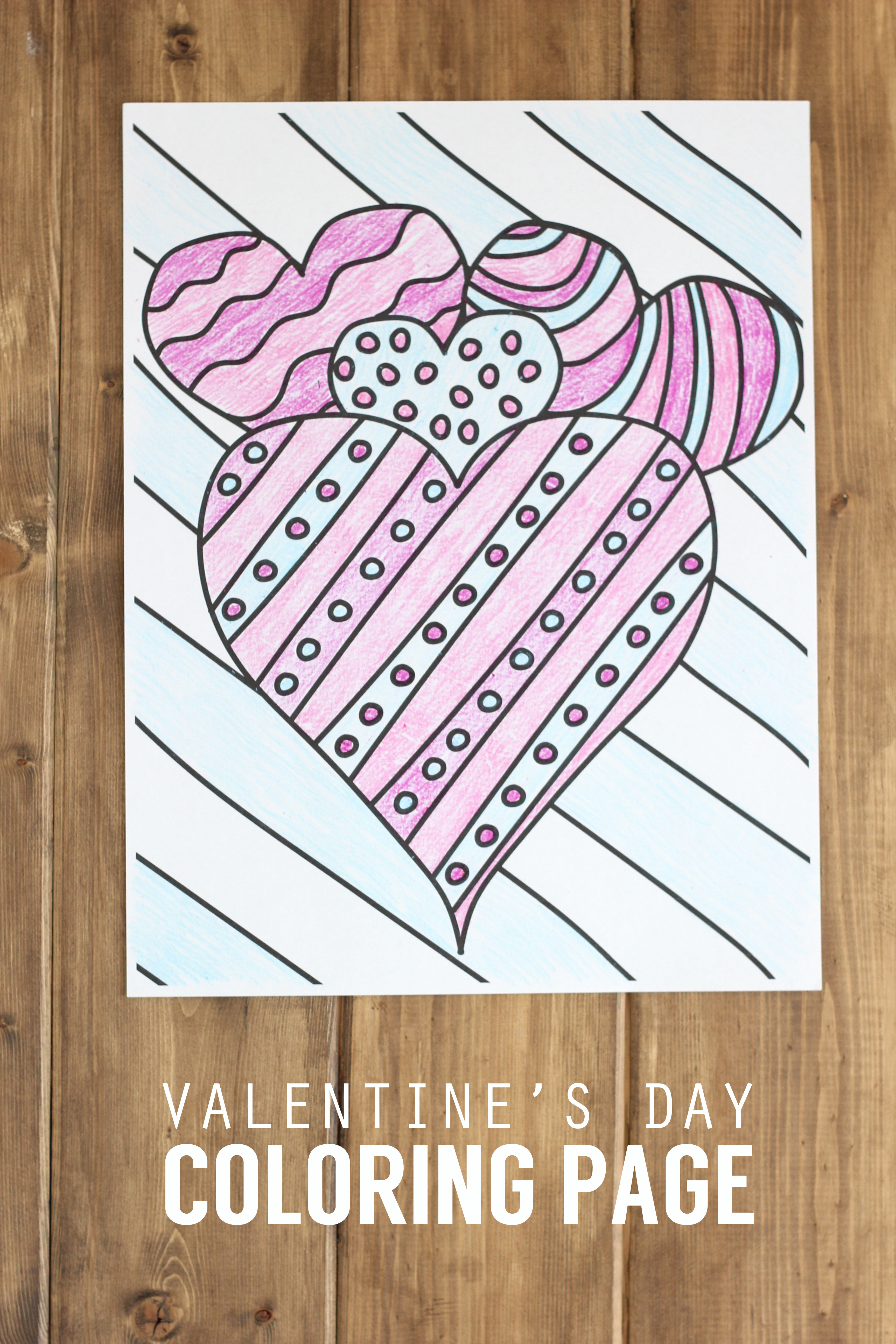 Valentines day coloring page