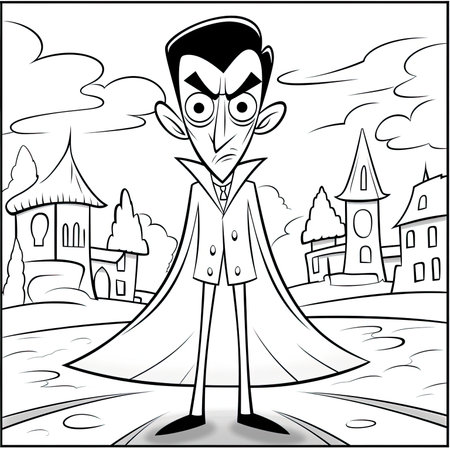 Vampire coloring pages stock photos and images