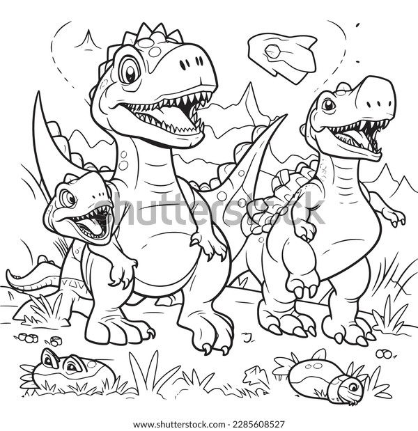 Line drawing dinosaur images stock photos d objects vectors