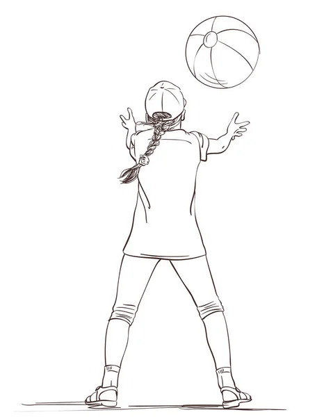 Volleyball sketch vector images
