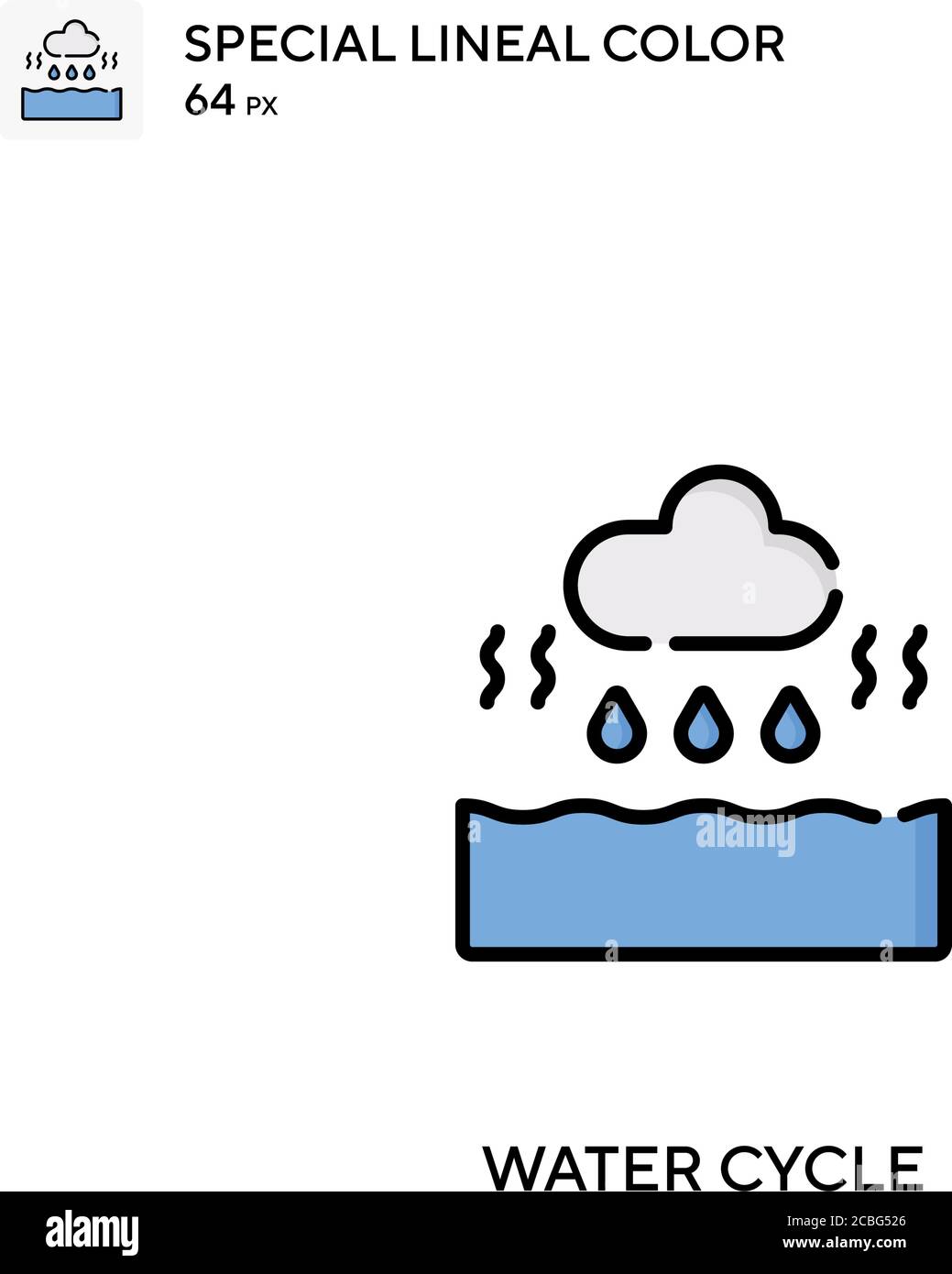Water cycle simple vector icon water cycle icons for your business project stock vector image art