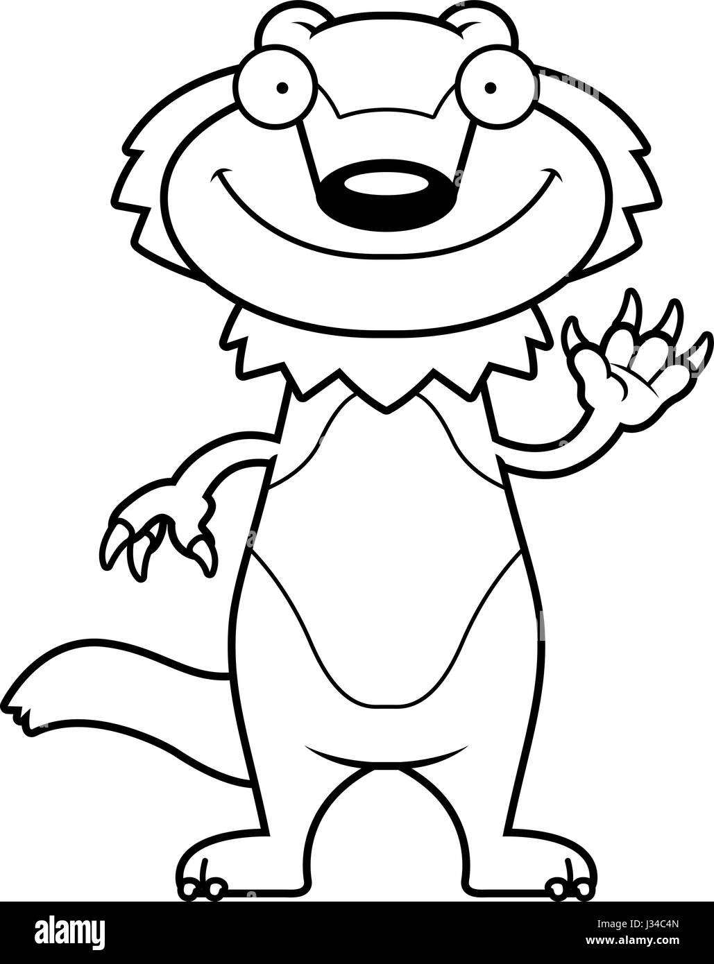 Wolverine animal cartoon illustration hi