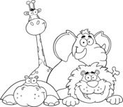 Zoo animals coloring pages free printable pictures