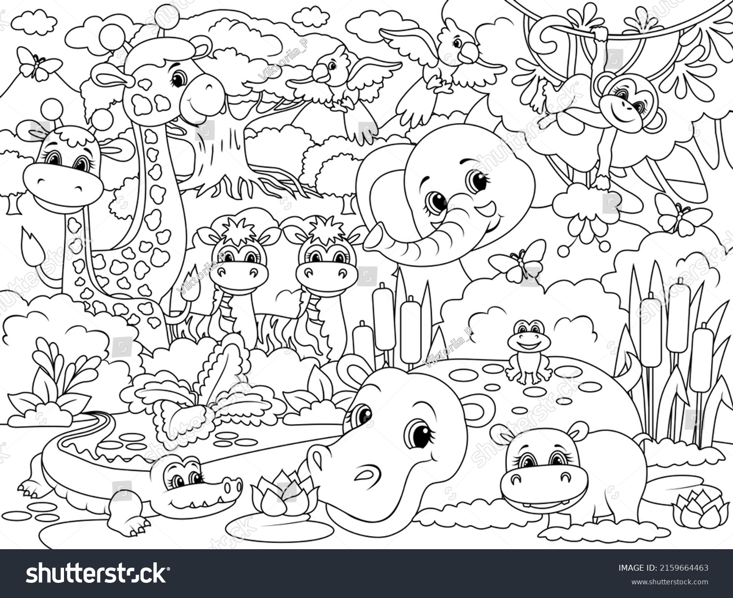 Zoo coloring pages images stock photos d objects vectors