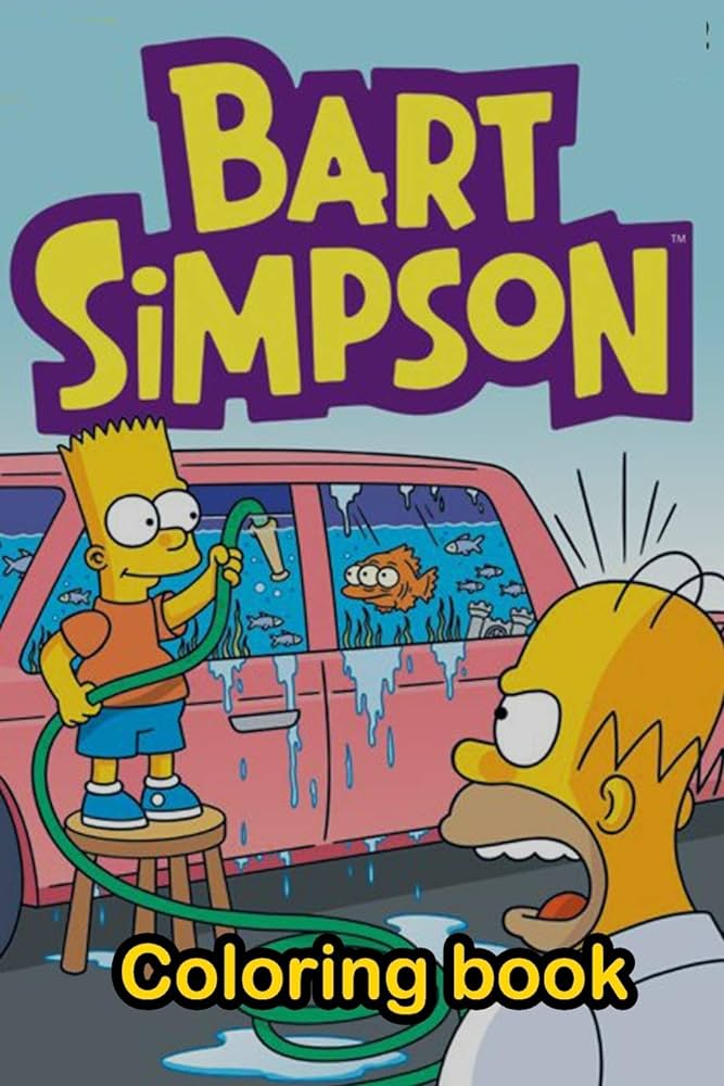 Bart simpson coloring book a great simpsons coloring book for kids coloring page full off simpson images to color adult coloring book stress lovers great for encouraging creativity arts