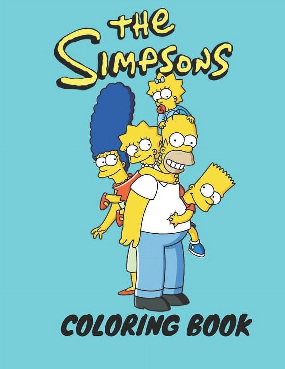 Simpsons coloring book a great simpsons coloring book for kids coloring page full off simpson images to color paperback