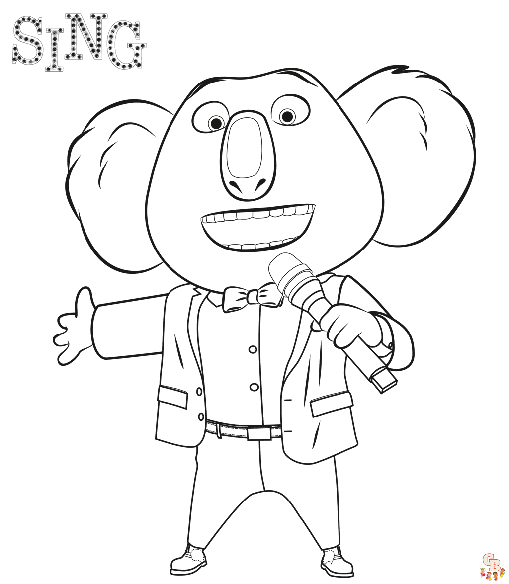 Sing coloring pages