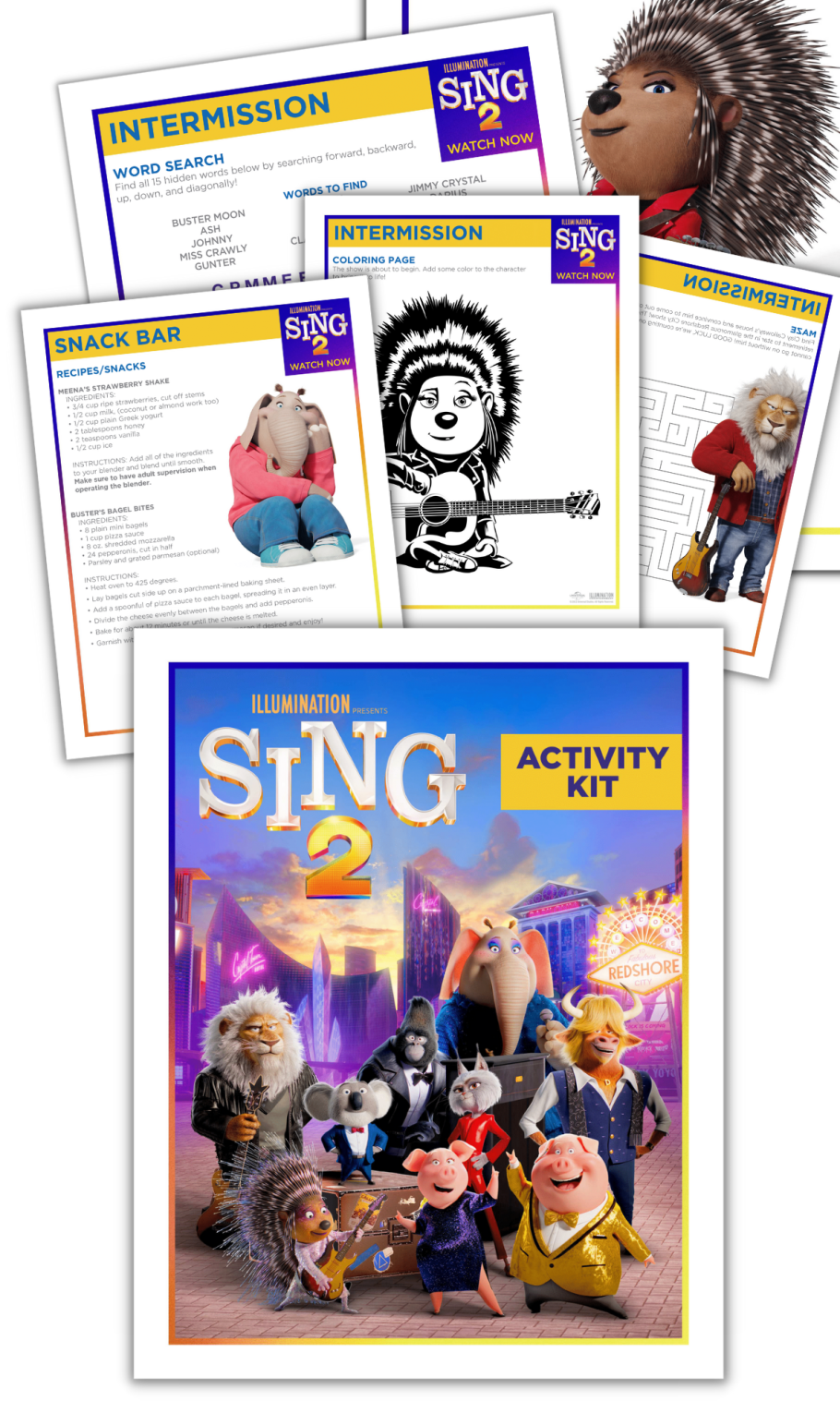 Sing activity sheets printable pack for kids