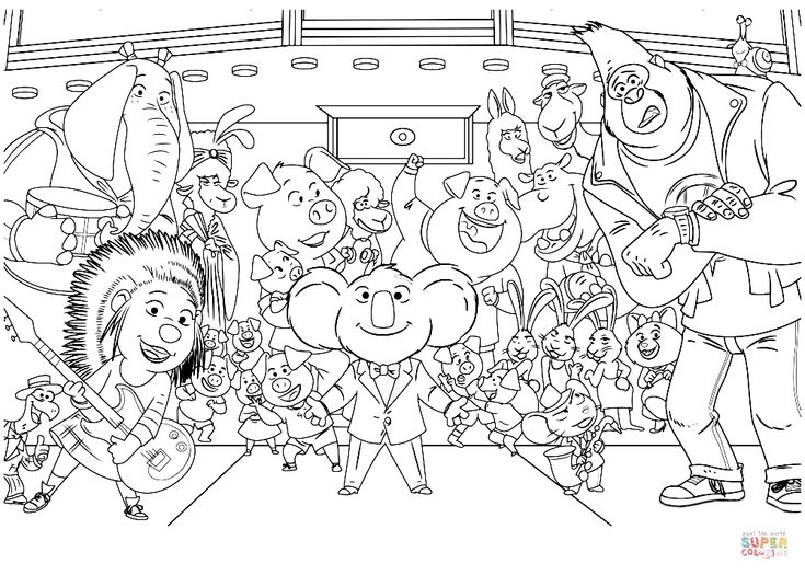 Sing movie characters coloring page free printable coloring pages lego movie coloring pages sing movie coloring pages
