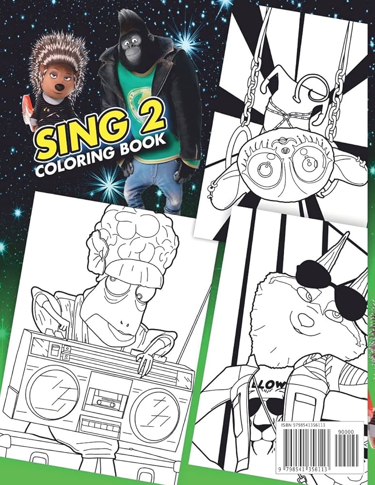 Sing coloring book exclusive illustrations buy online at best price in ypt