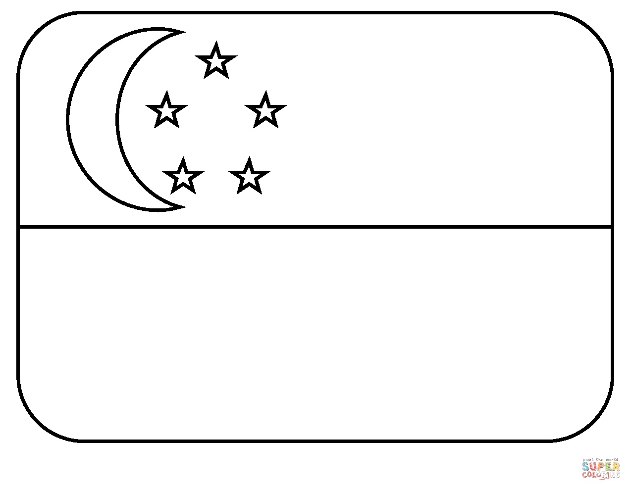Singaporen emojin lippu vãrityskuva