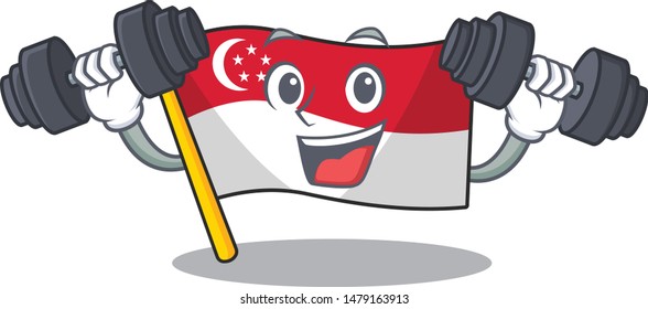 Singapore flag face vector illustrationhigh quality stock vector royalty free