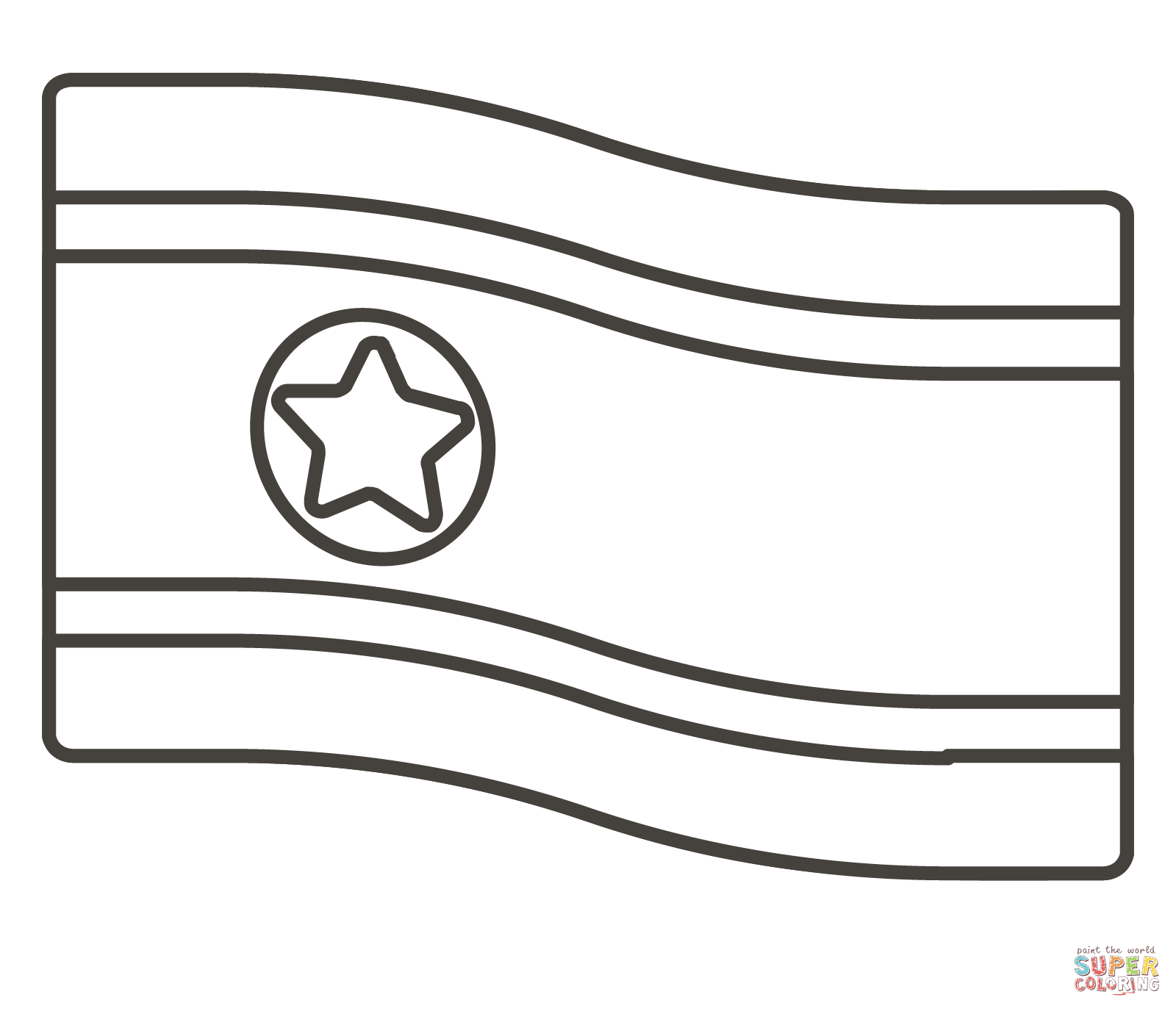 North korea flag coloring page free printable coloring pages