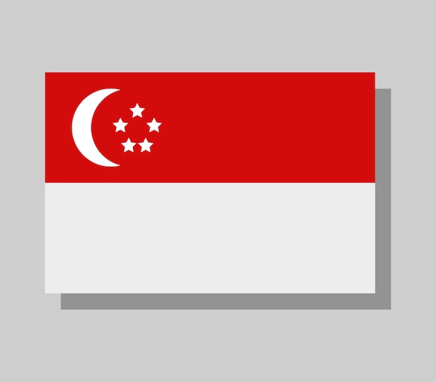 Premium vector singapore flag