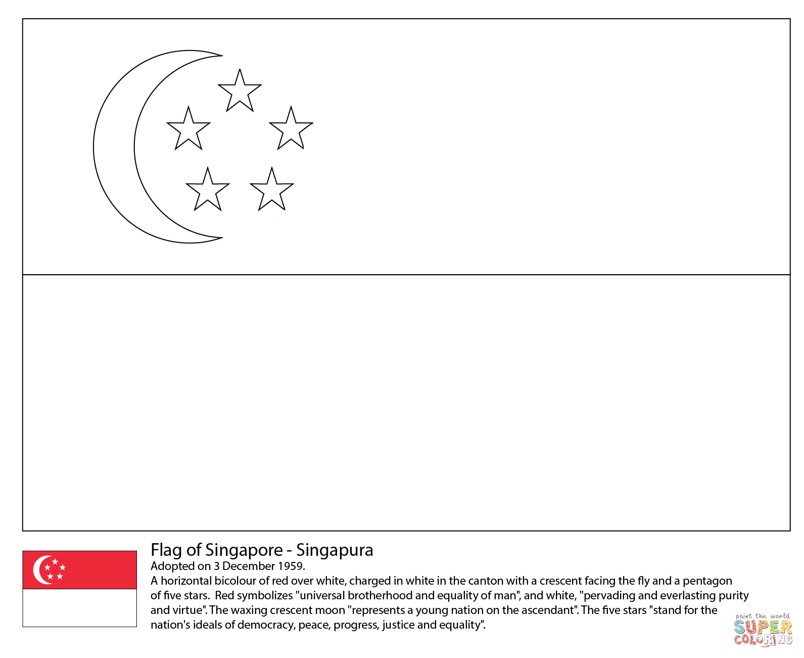 Flag of singapore coloring page free printable coloring pages flag coloring pages singapore flag singapore national day