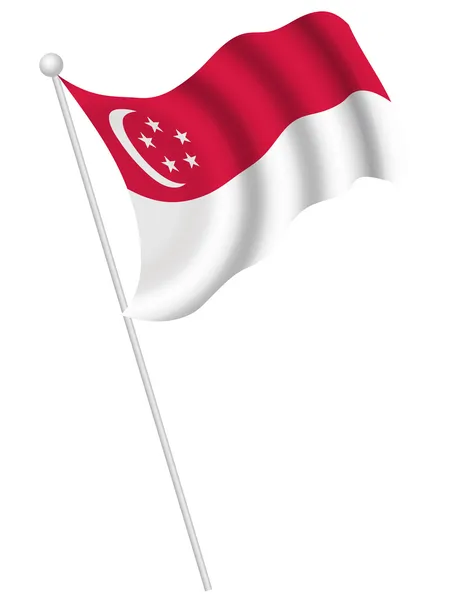 Singapore flag flag stock vector by jboy