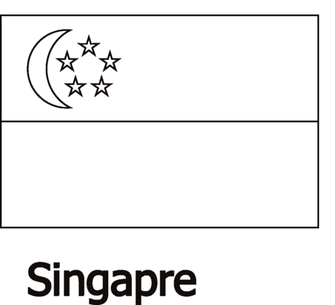 Singapore flag coloring page free printable coloring pages