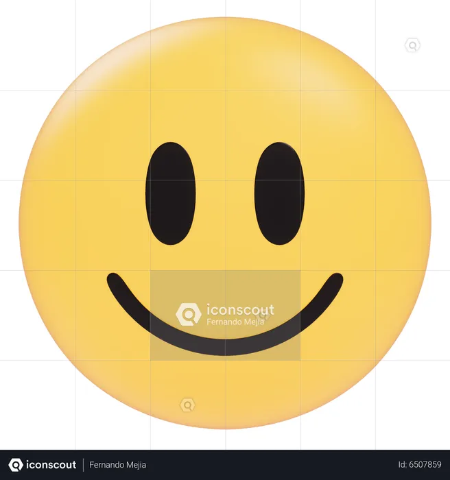 Smiley emoji d icon download in png obj or blend format