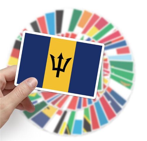 World flags diecut sticker pack uk canada singapore usa etc