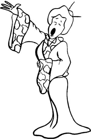 Opera singer coloring page