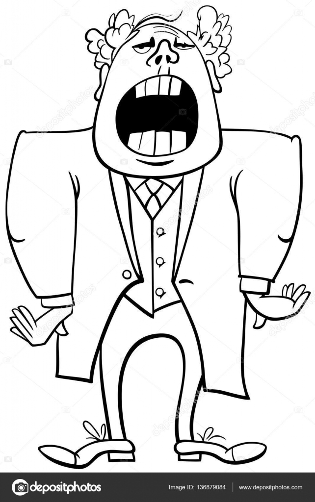 Opera singer coloring page stock vector by izakowski