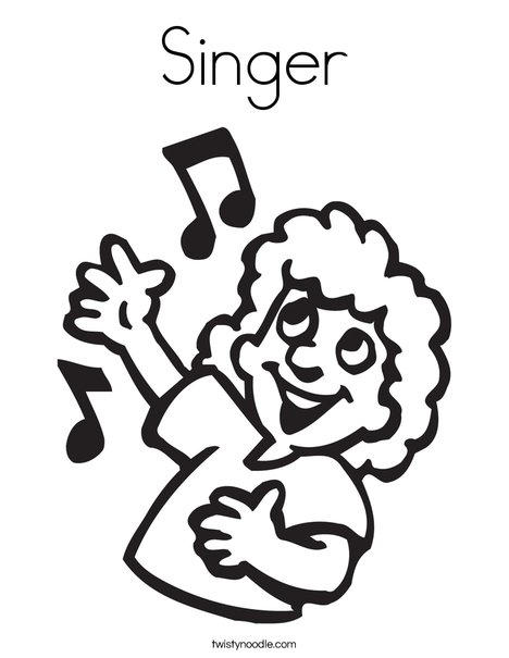 Singer coloring page