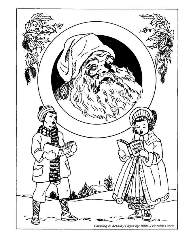 Classic christmas coloring pages