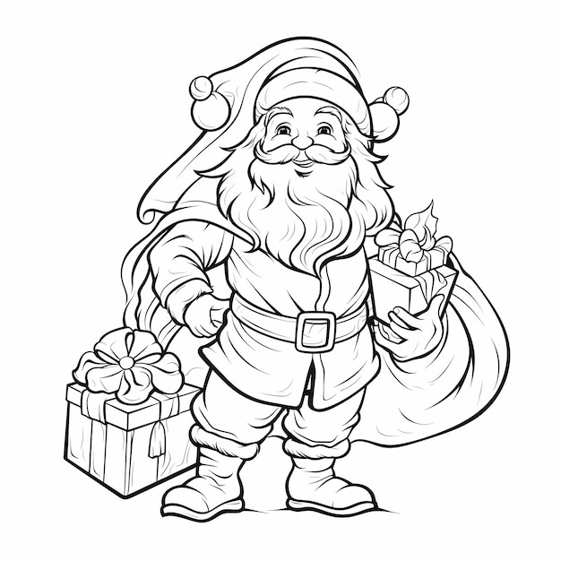 Premium ai image harmonious holidays christmas carol singing coloring book page