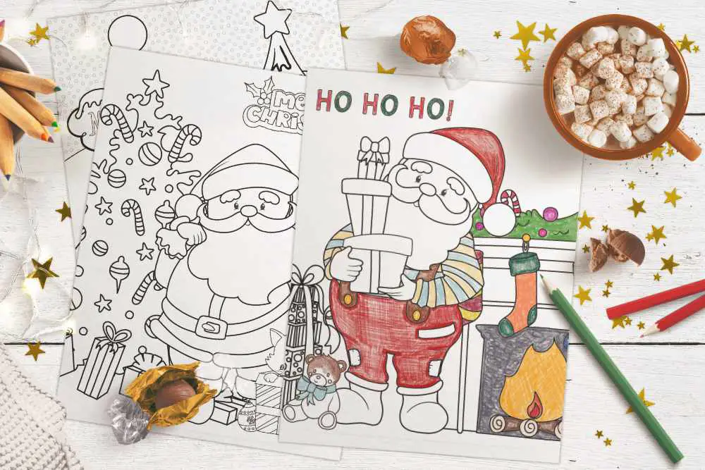 Cute christmas coloring pages