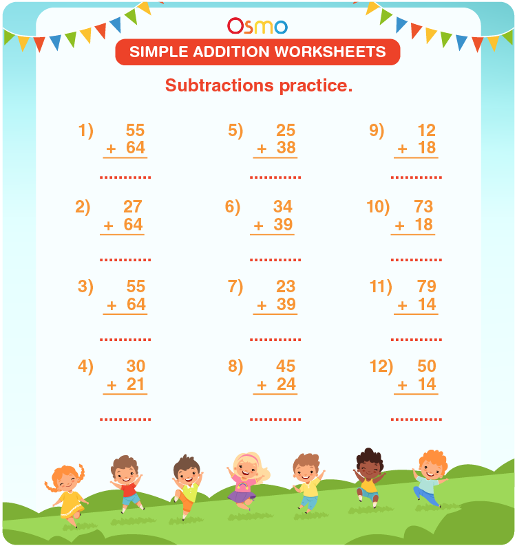 Simple addition worksheets download free printables
