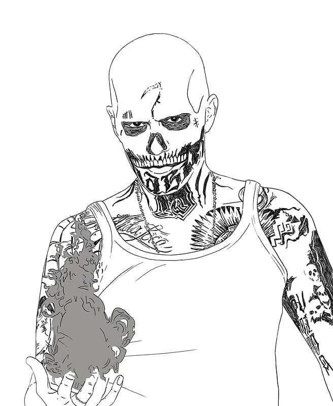 Suicide squad coloring pages pictures free printable