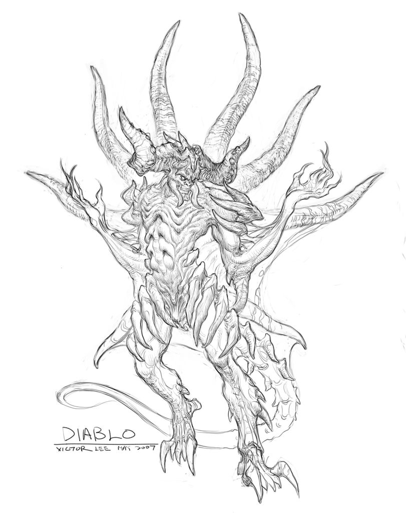 Coloring page diablo video games â printable coloring pages