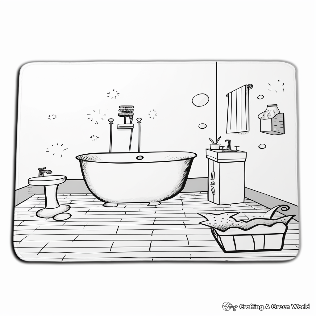 Bathroom coloring pages