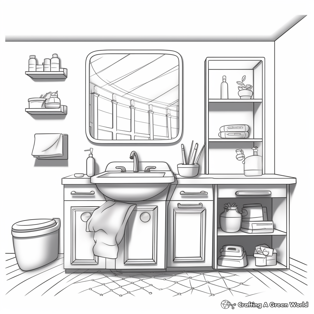 Bathroom coloring pages