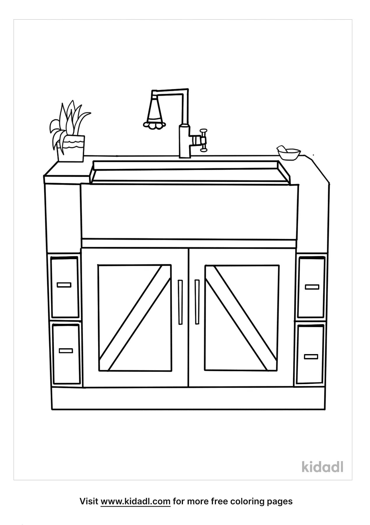 Free sink coloring page coloring page printables