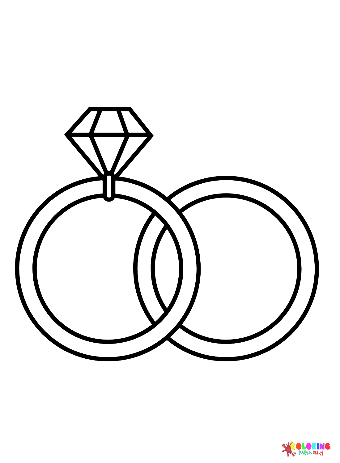 Wedding ring coloring pages