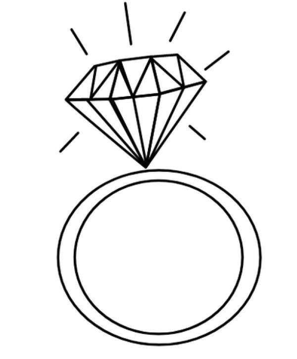Wedding rings coloring pages printable pdf