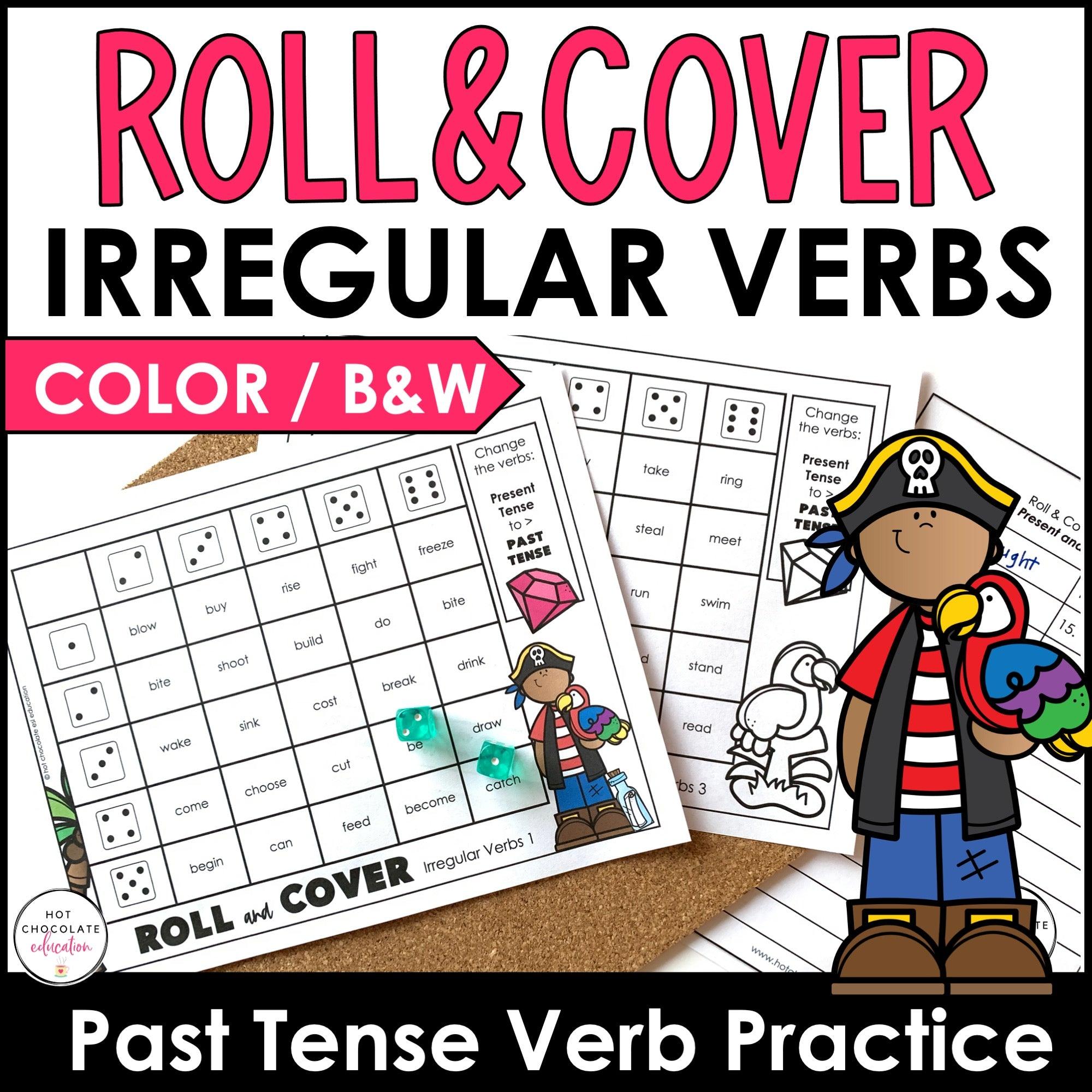 Past tense irregular verbs dice games