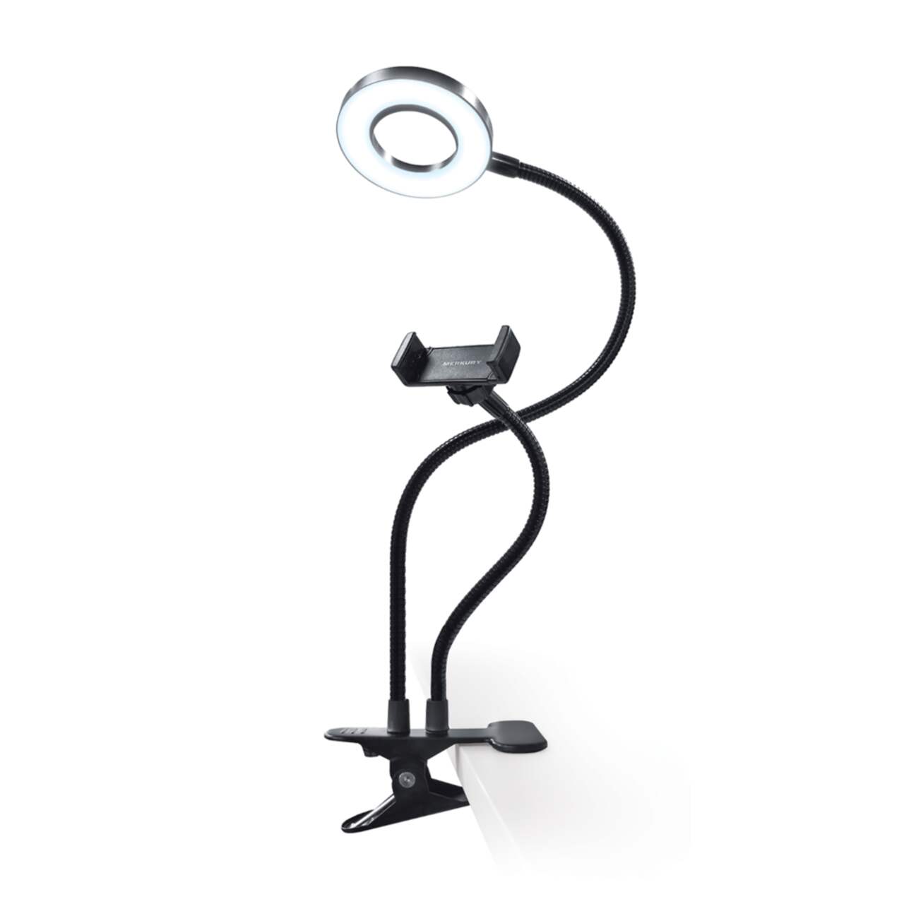 Merkury selfie studio ring light phone holder with bluetooth