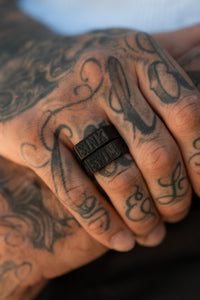 Blackout sink or swim stainless steel rings set of by relentless betrayal