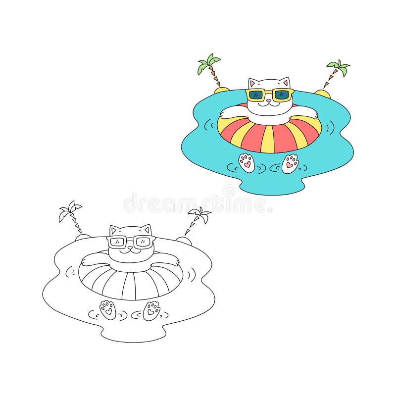 Swimming ring coloring stock illustrations â swimming ring coloring stock illustrations vectors clipart