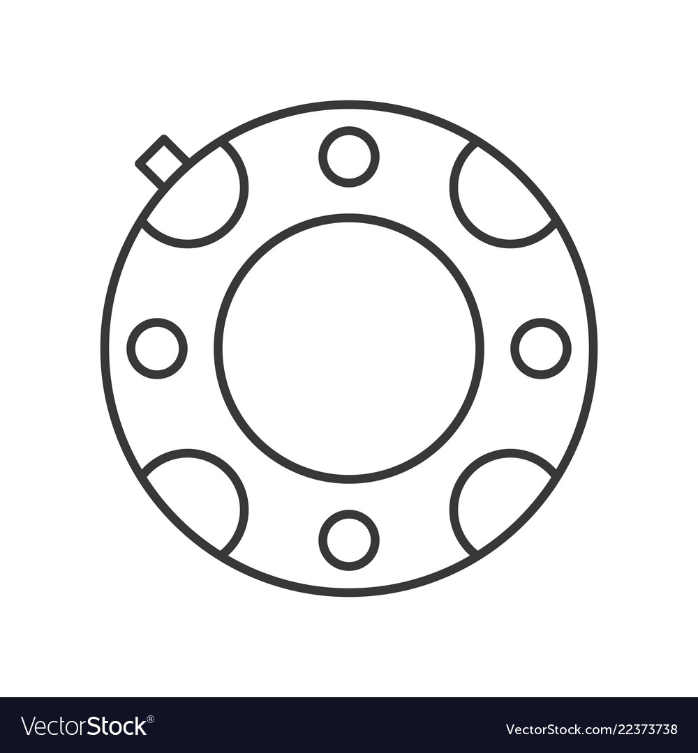 Swim ring summer and vacation related outline icon